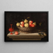 Natuurstudie met appels en peren in een mand - Bernardo Polo — ingelijst kunstwerk aan de muur