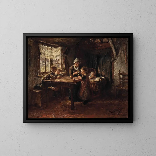 Manger des pommes - Bernardus Johannes Blommers — framed artwork on a wall