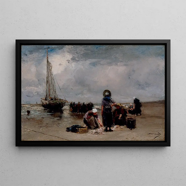 Seaside Painting - Bernardus Johannes Blommers — framed artwork on a wall