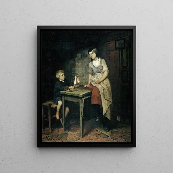 The Fisherman's Children - Bernardus Johannes Blommers — framed artwork on a wall
