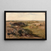Landschap met golvende lijnen, studie - Berndt Lindholm — ingelijst kunstwerk aan de muur