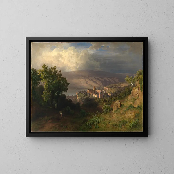 Uitzicht op Heidelberg - Bernhard Fries — ingelijst kunstwerk aan de muur