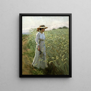 Bernhard Klinckerfu - Mdchen am Kornfeld.webp