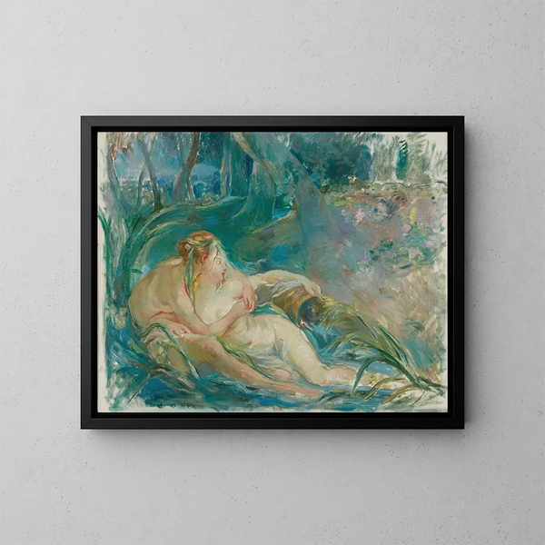 Apollon die zijn goddelijke aard onthult aan de herderin - Berthe Morisot — ingelijst kunstwerk aan de muur