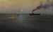 Lune rose aan de rand van de haven van Charleston - Birge Harrison — weergave van het kunstwerk