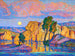 Late maanlicht boven Wild Horse Creek - Birger Sandzén — weergave van het kunstwerk