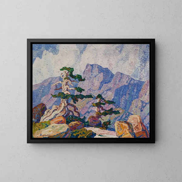 Near the tree line, Rocky Mountains, Colorado - Birger Sandzén — framed artwork on a wall