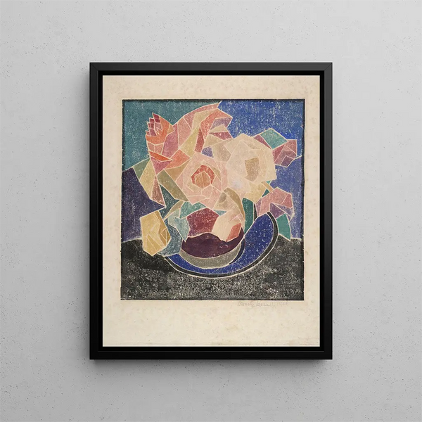 Roses of June - Blanche Lazzell — framed artwork on a wall