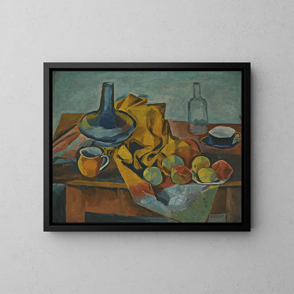 Nature morte avec des fruits - Bohumil Kubišta — framed artwork on a wall