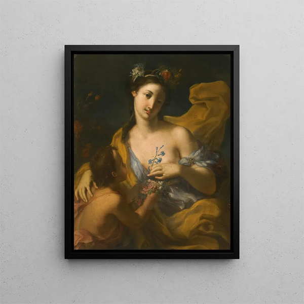 Flore - Bolonian School — framed artwork on a wall