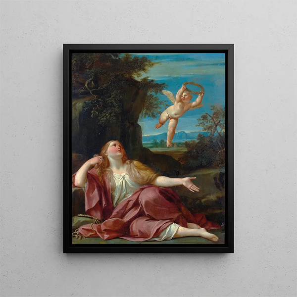 Madeleine Penitent - Bolonian School — framed artwork on a wall