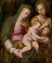 De Heilige Familie - Bolonese School — weergave van het kunstwerk