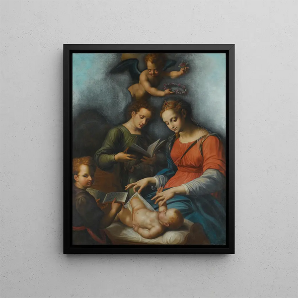 The Nativity - Bolonian School — framed artwork on a wall