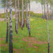 Bomen bij schemering - Carl Moll — weergave van het kunstwerk
