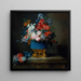 Bloemenboeket in een vaas van blauw porselein - Anne Vallayer — ingelijst kunstwerk aan de muur