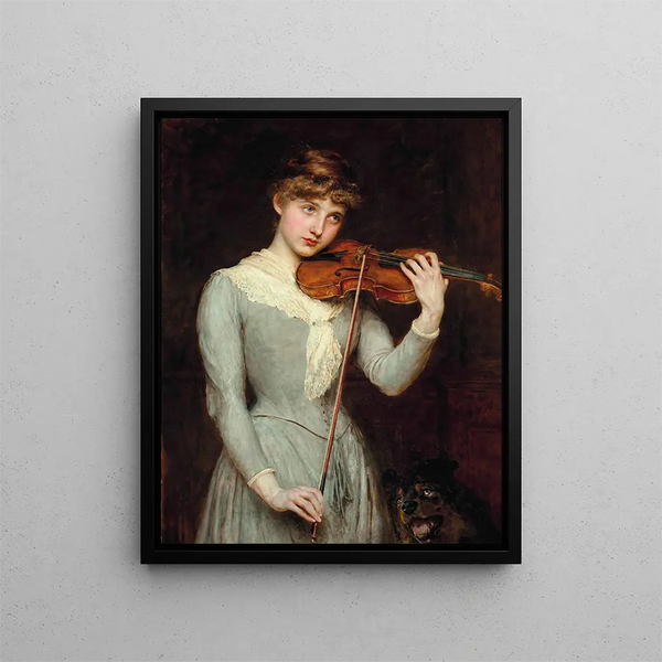 Dans la cavatine - Briton Rivière — framed artwork on a wall
