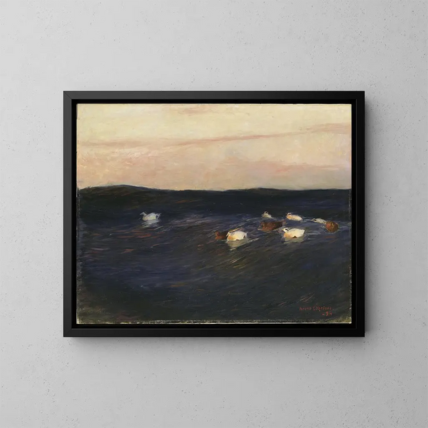 Eidereenden - Bruno Liljefors — ingelijst kunstwerk aan de muur