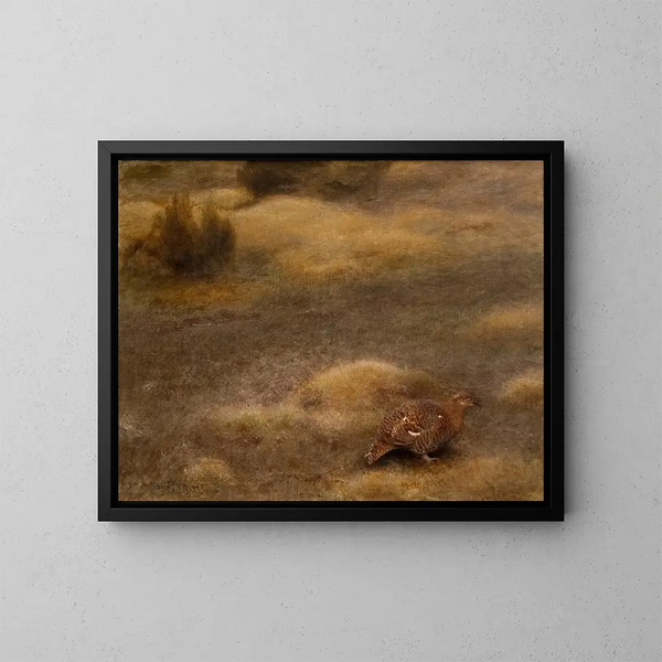 Female Black Grouse Painting - Bruno Liljefors — framed artwork on a wall