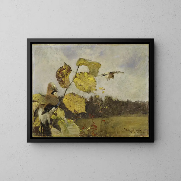 Geais - Bruno Liljefors — ingelijst kunstwerk aan de muur