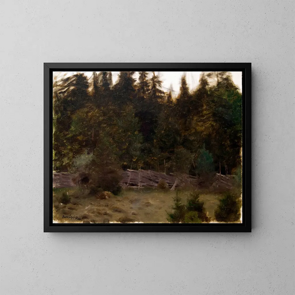 Landscape Study - Bruno Liljefors — framed artwork on a wall
