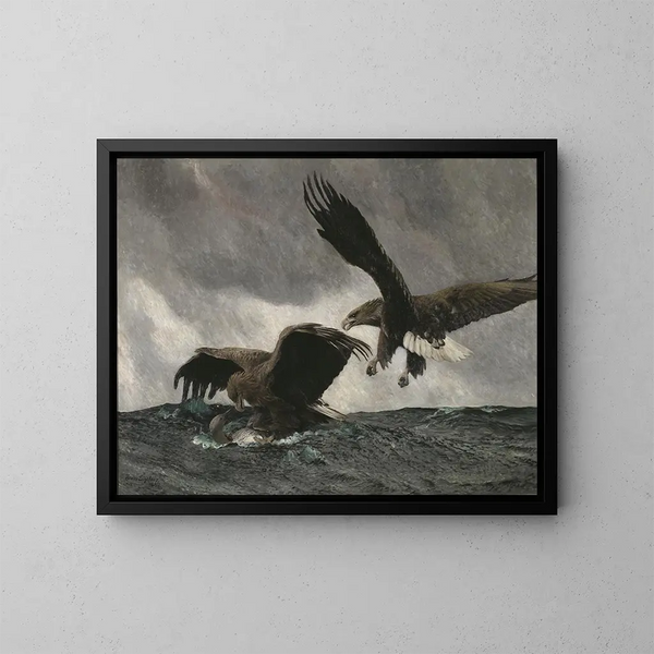 Sea Eagles - Bruno Liljefors — framed artwork on a wall