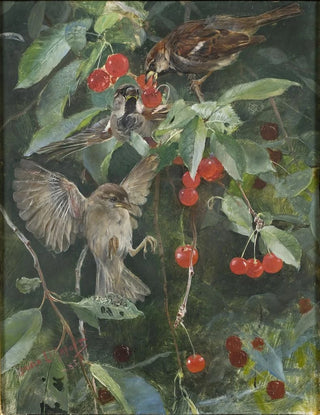 Bruno Liljefors - Sparrows in a Cherry Tree.webp