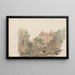 Oude huizen op een wal - Bruno van Straaten — ingelijst kunstwerk aan de muur