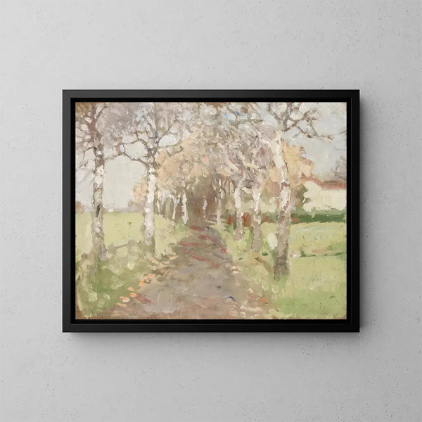 Avenue des bouleaux à Bad Aibling - Brynolf Wennerberg — framed artwork on a wall