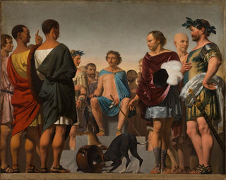 Caesar Van Everdingen - Lycurgus the Spartan demonstrates the importance of good education by comparing the behaviour of two dogs.webp