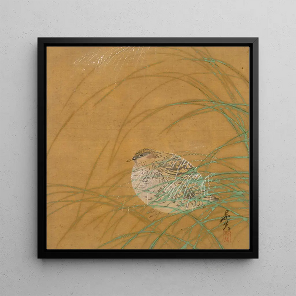 Caille dans l'herbe - Shibata Zeshin