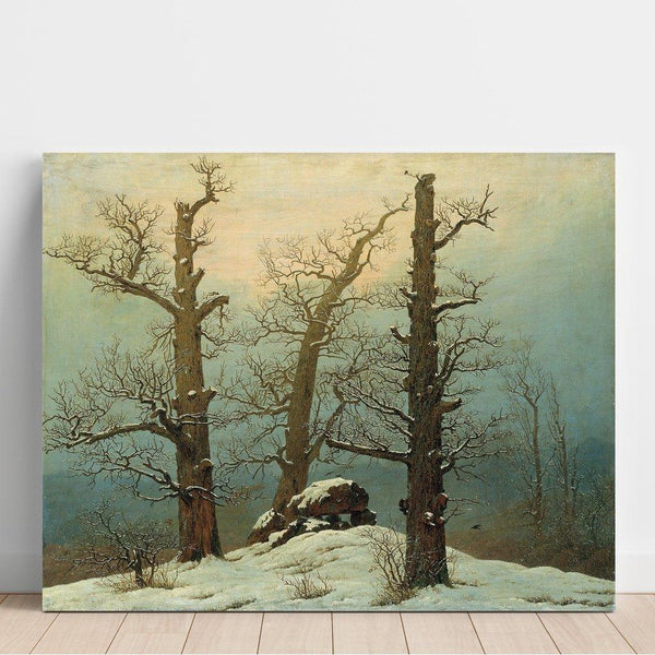 Reproductie van het schilderij Cairn onder de sneeuw - Caspar David Friedrich