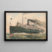 Le City of Buffalo, stoomboot met zijwaartse wielen - Calvert Litho Co — ingelijst kunstwerk aan de muur