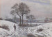 Jager in de winter landschap Norwood - Camille Pissarro — weergave van het kunstwerk