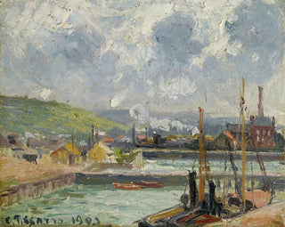 Camille Pissarro - Darse De Pche Et Bassin Duquesne Dieppe Temps Gris Lumineux.webp