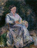 Julie Pissarro in de tuin - Camille Pissarro — weergave van het kunstwerk