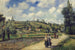 Landschapschilderij bij Pontoise, Route d'Auvers - Camille Pissarro — weergave van het kunstwerk