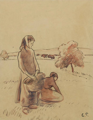 Camille Pissarro - Paysannes lherbe.webp