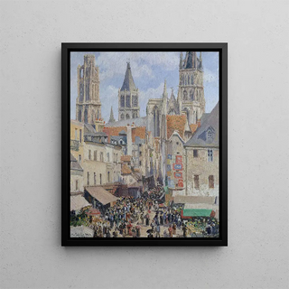 Camille Pissarro - Rue de lpicerie Rouen Effect of Sunlight.webp