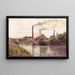 L'Usine à Pontoise - Camille Pissarro — ingelijst kunstwerk aan de muur