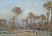 La Route de Versailles Louveciennes Gelée Matinale - Camille Pissarro — weergave van het kunstwerk