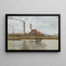 Fabriek Saint-Ouen-l'Aumône De overstroming van de Oise - Camille Pissarro — ingelijst kunstwerk aan de muur