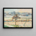 Uitzicht op het dorp Bazincourt onder de sneeuw - Camille Pissarro — ingelijst kunstwerk aan de muur