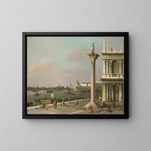 van het Bassin de Saint-Marc vanaf de Piazzetta - Canaletto — ingelijst kunstwerk aan de muur