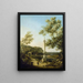 Landschap Engels Capriccio met een zuil - Canaletto — ingelijst kunstwerk aan de muur