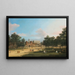 Londen, uitzicht op de oude Horse Guards en de Banqueting Hall in Whitehall vanaf St James Park - Canaletto — ingelijst kunstwerk aan de muur