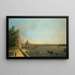 Londen De Theems vanaf het terras van Somerset House richting de stad - Canaletto — ingelijst kunstwerk aan de muur