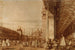 Piazza San Marco vanaf de zuidwesthoek met de Procuratie Nuove rechts - Canaletto — weergave van het kunstwerk