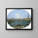 Uitzicht vanaf de Bacino di San Marco in Venetië - Canaletto — ingelijst kunstwerk aan de muur