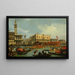 Le Bucentaure revenant au Môle le jour de l'Ascension - Canaletto — ingelijst kunstwerk aan de muur
