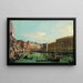 Het grote kanaal, Venetië, uitzicht naar het zuiden richting de Rialtobrug - Canaletto — ingelijst kunstwerk aan de muur
